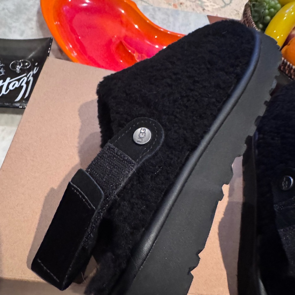 UGG Black Fuzzy Footwear - Picture 7 of 13